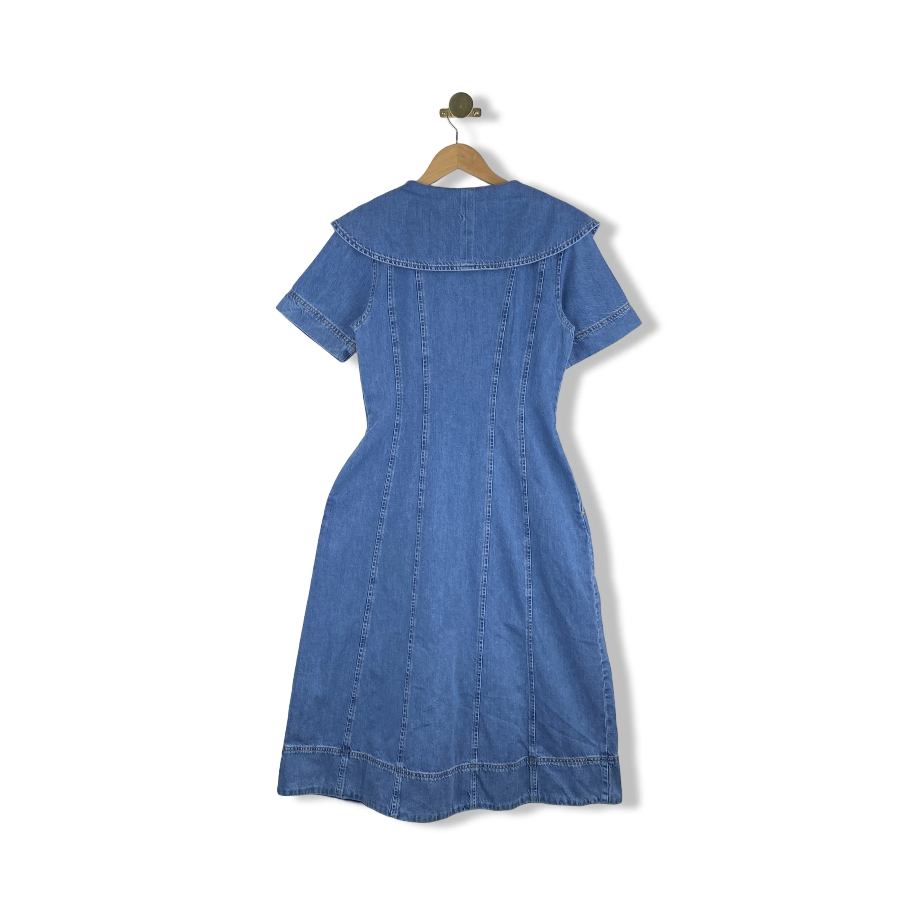 ALIGNE Sparrow Shawl Collar Denim Dress - Image 2