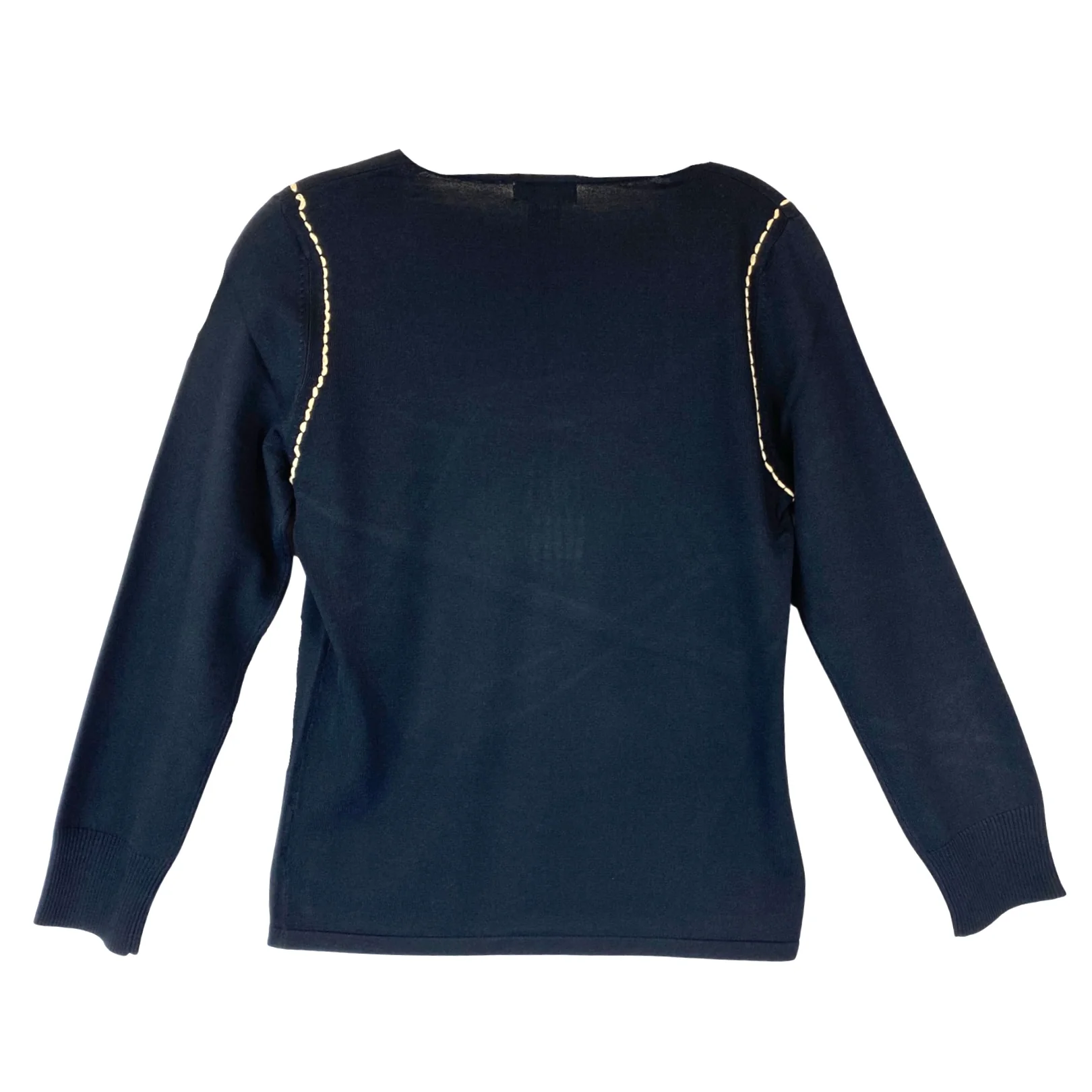 BCBGMAXAZRIA Contrast Stitch Knit Top - Image 3