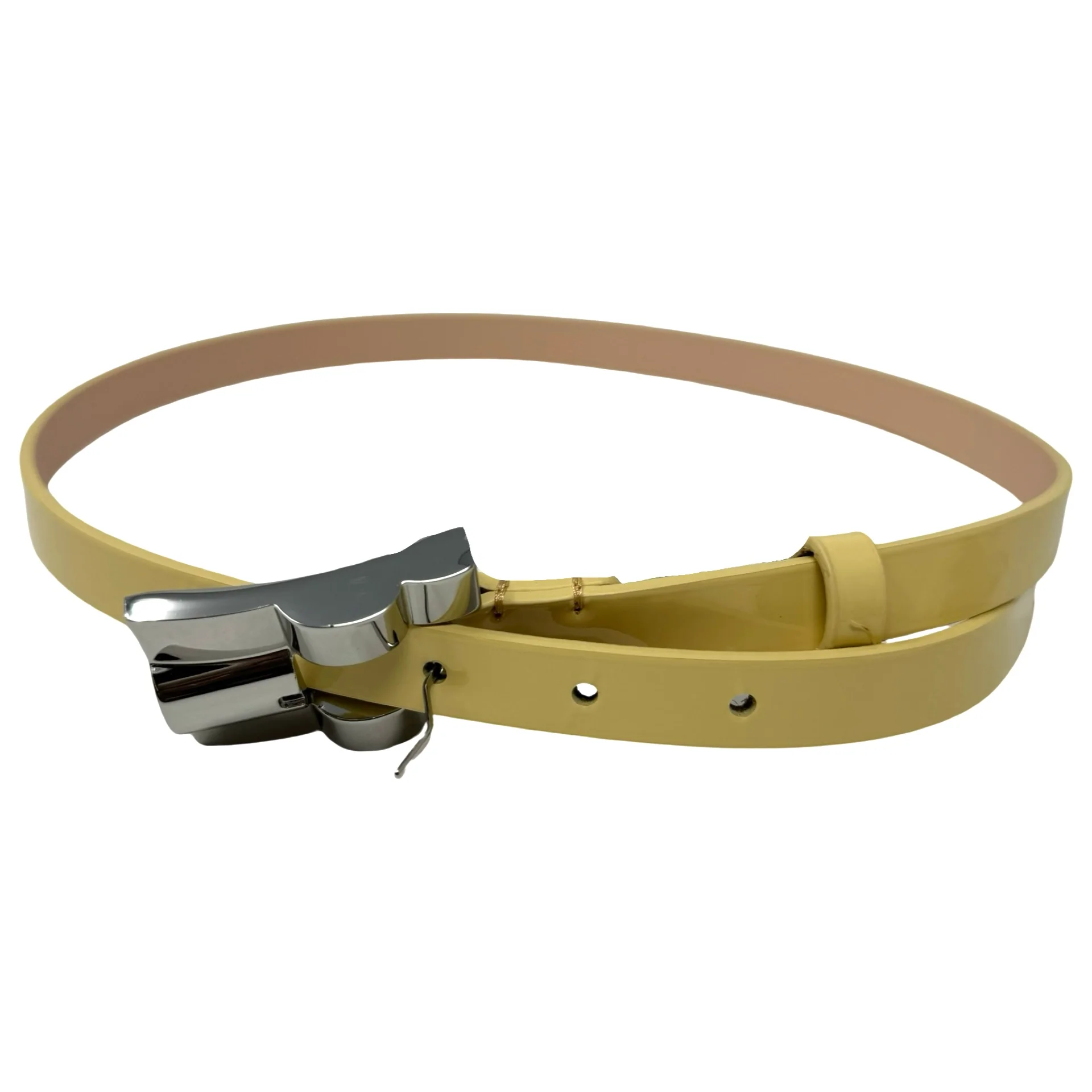 By Far Domino Semi Patent Leather Belt - Image 5
