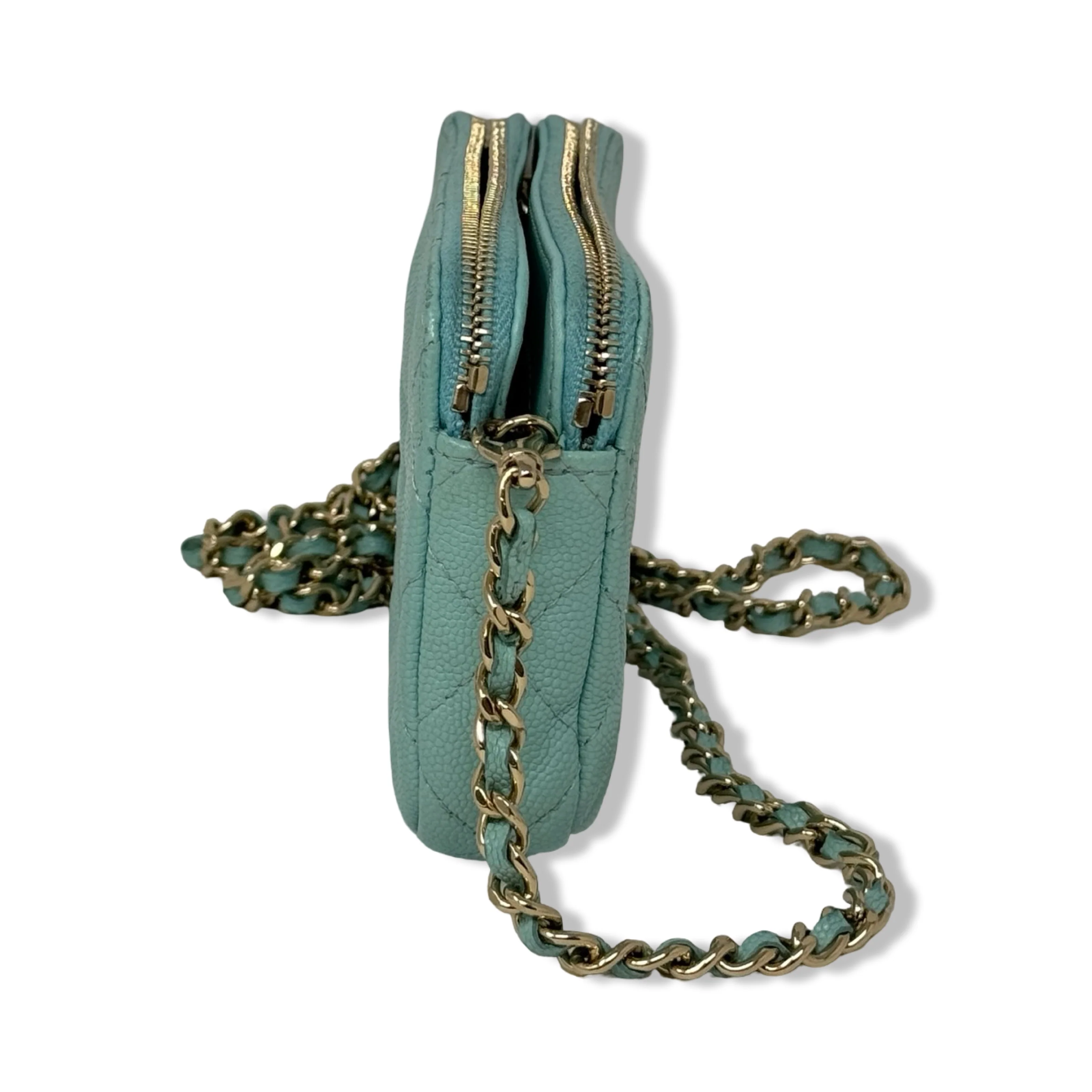 Chanel Caviar Quilted Clutch with Chain - Image 3