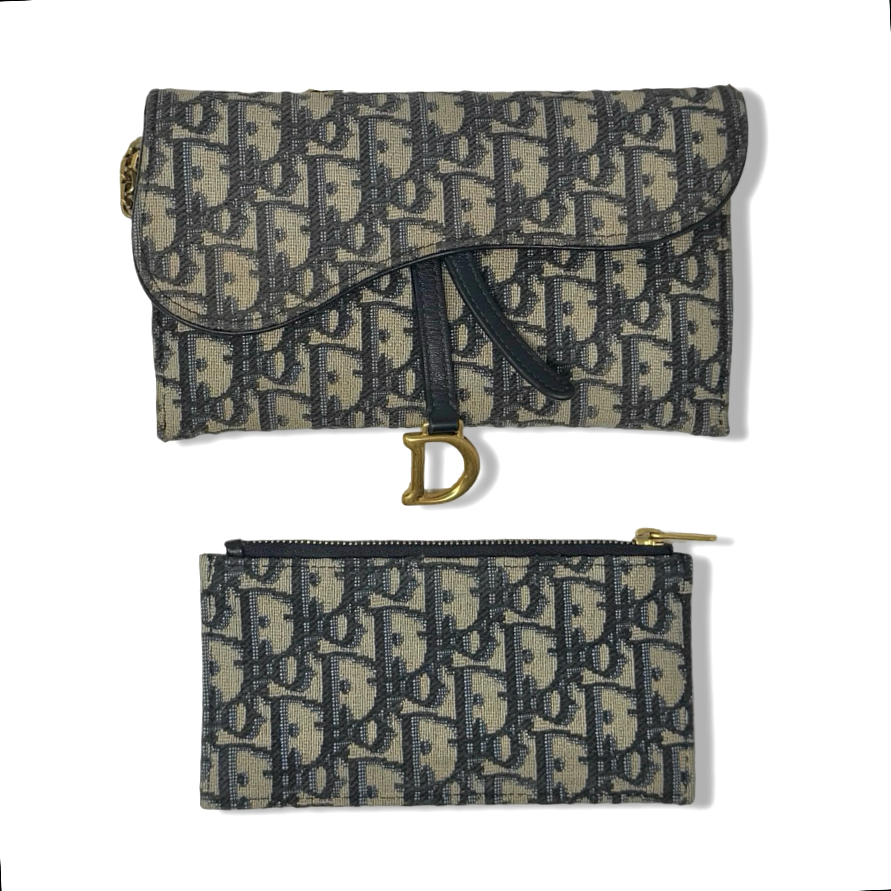 Christian Dior Oblique Small Saddle Pouch with Chain - Image 3