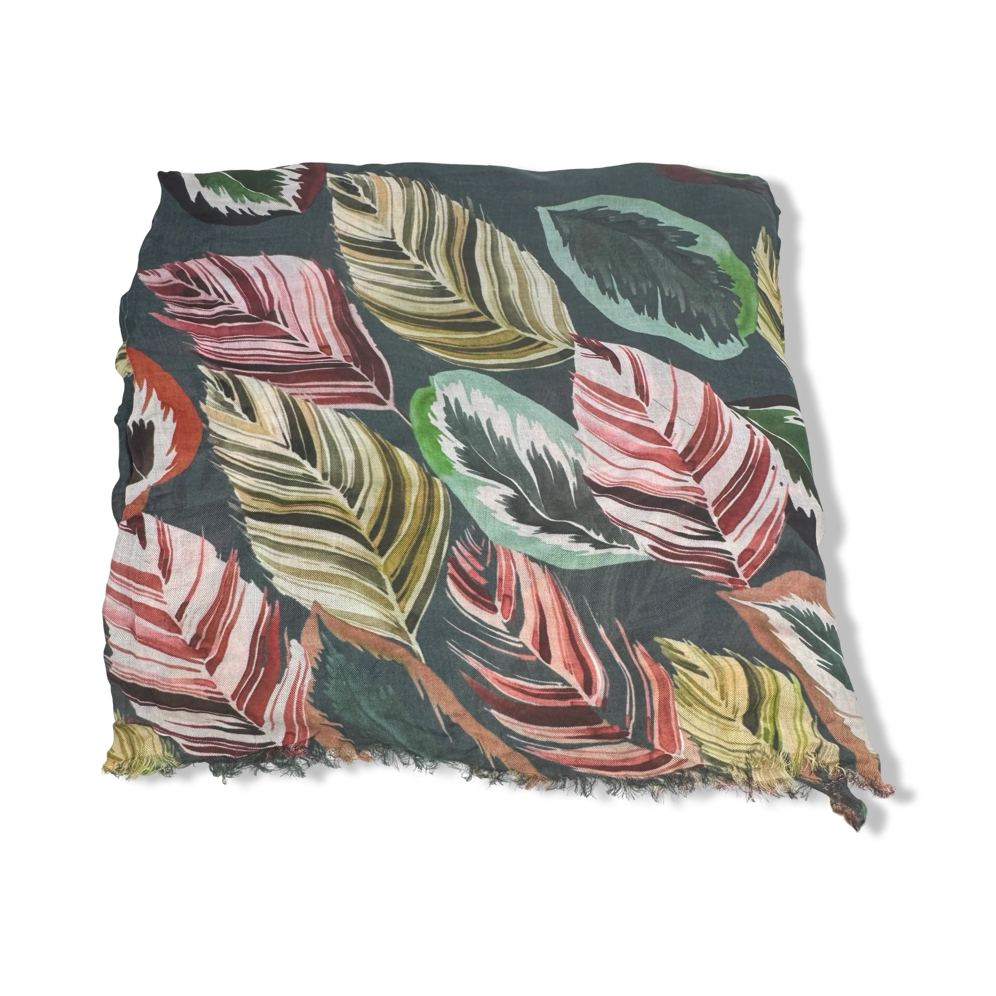 Echo Leaf Print Scarf - Image 2