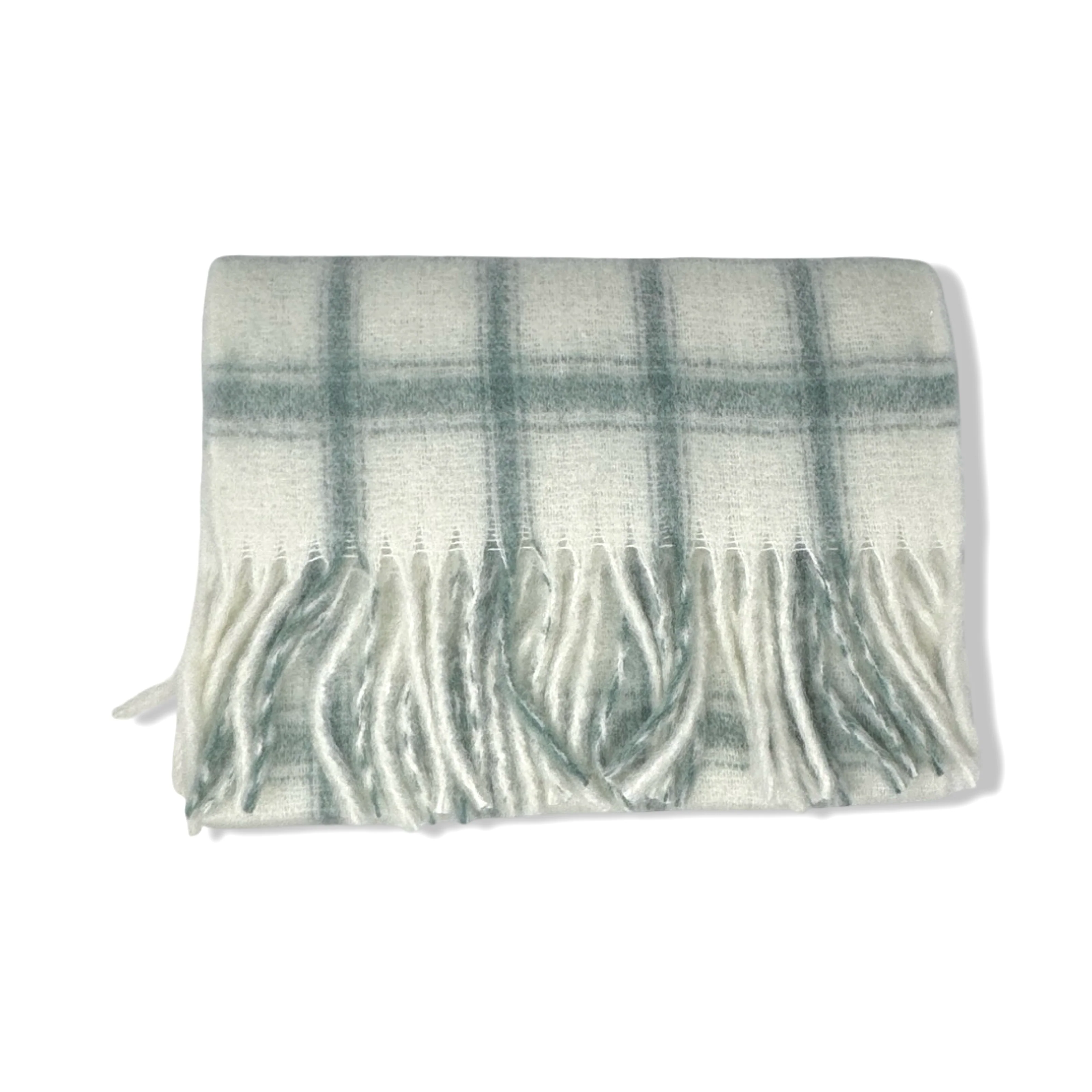 Housing Works Check Print Wool Blend Scarf - Image 6
