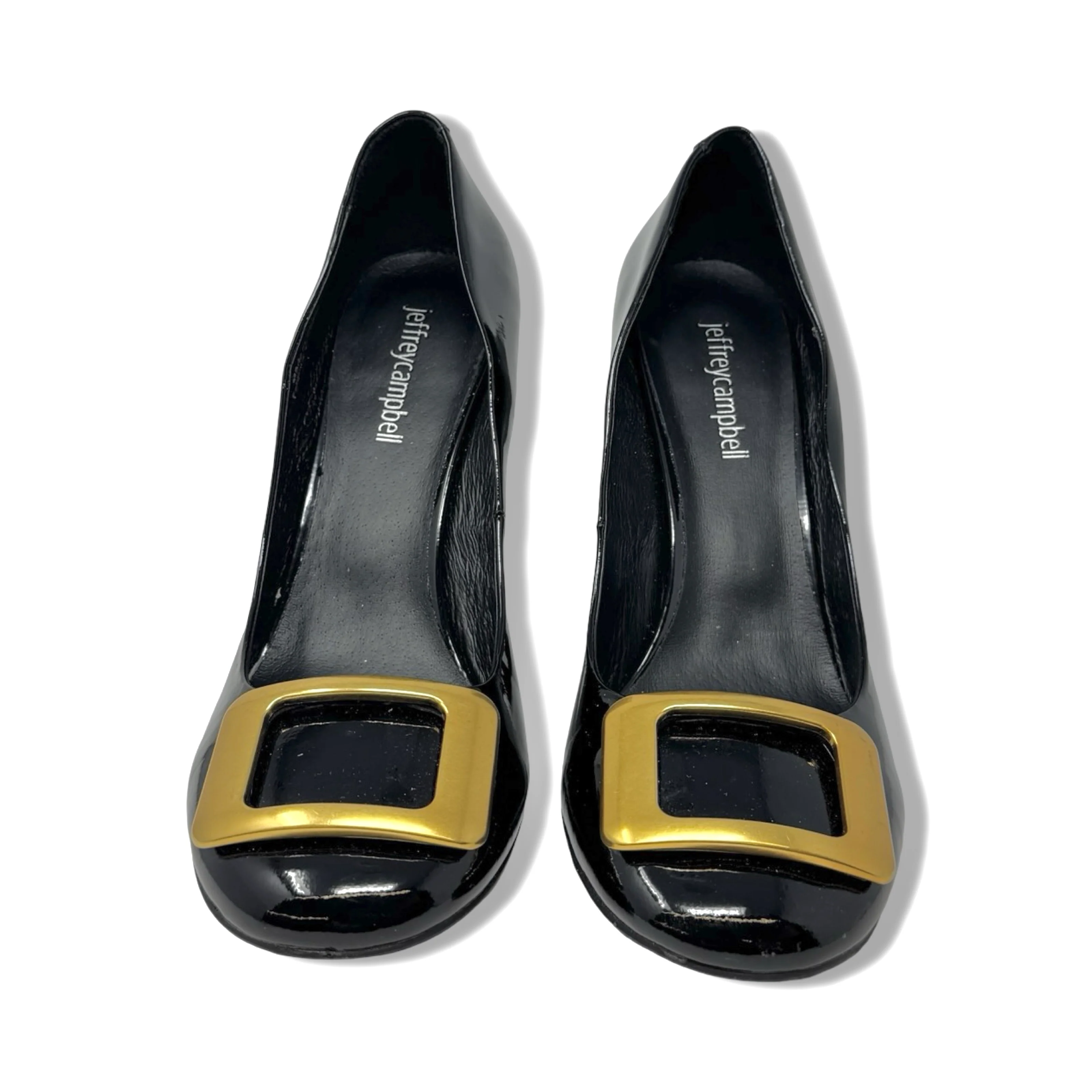 Jeffrey Campbell Square Buckle Patent Leather Heel - Image 2
