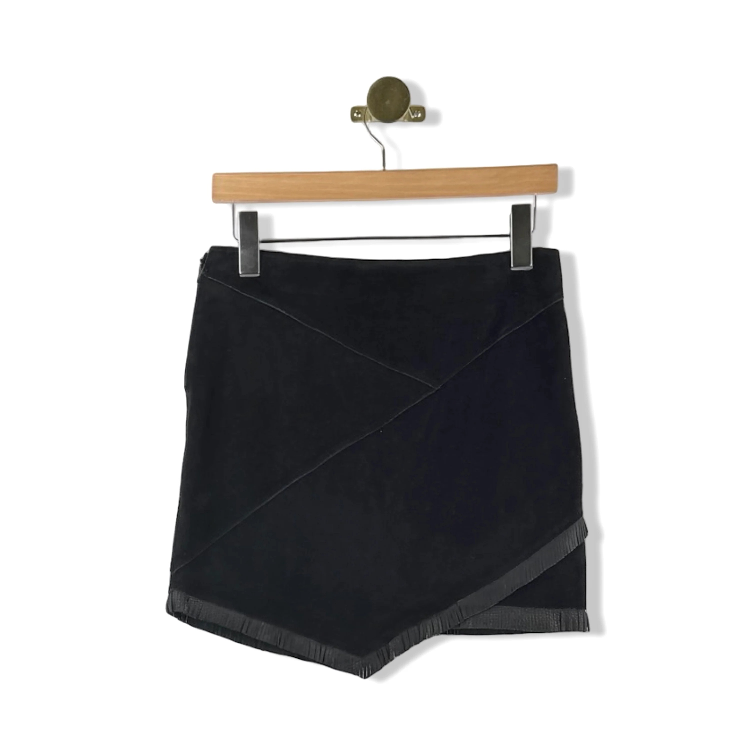 Maje Suede Fringe Mini Skirt - Image 2