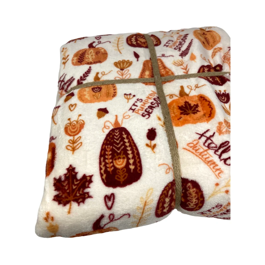 Motif Hello It's Pumpkin Season Harvest Berber Throw Blanket - Image 3