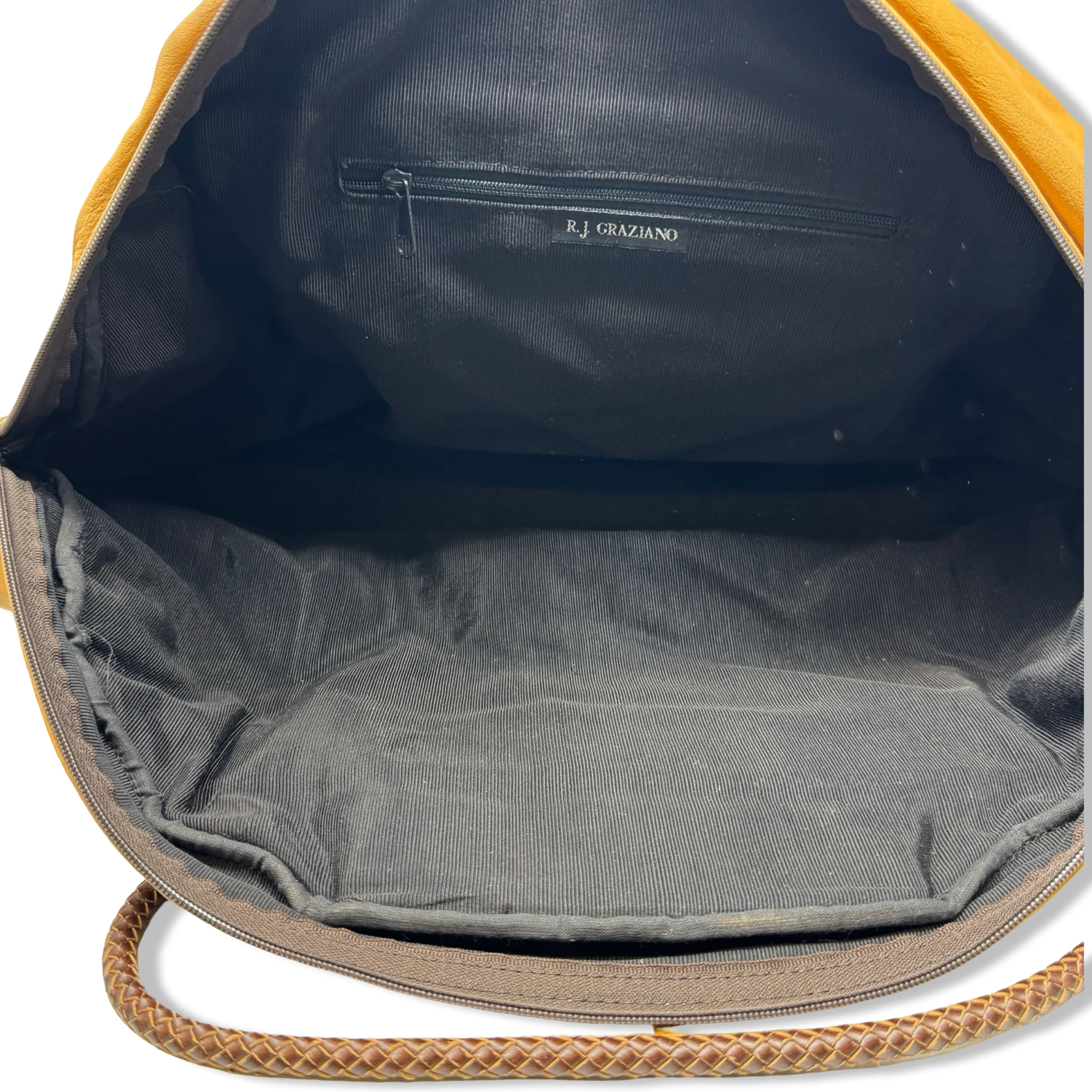 Vintage R.J. Graziano Leather Tassel Oversized Handbag - Image 6