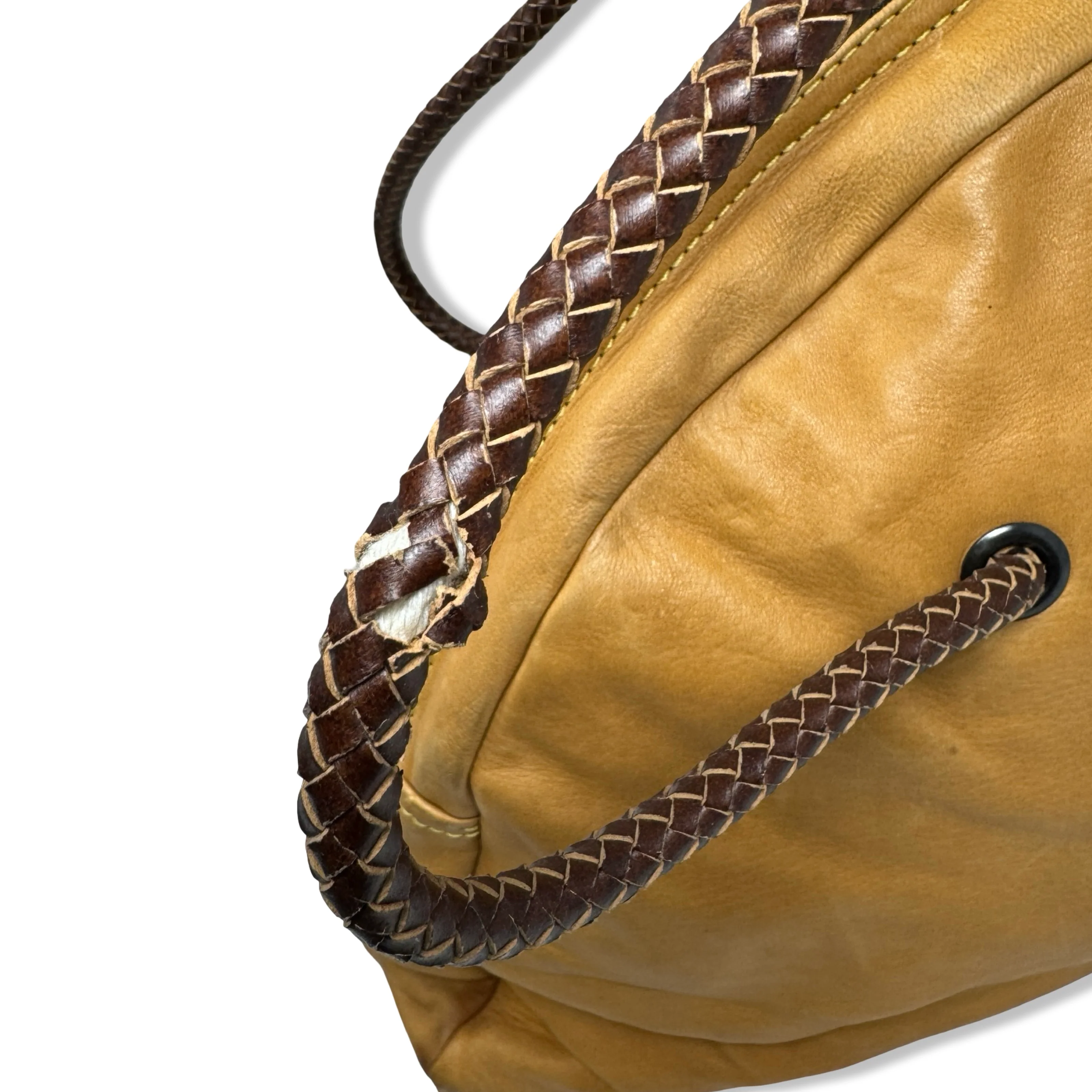 Vintage R.J. Graziano Leather Tassel Oversized Handbag - Image 7