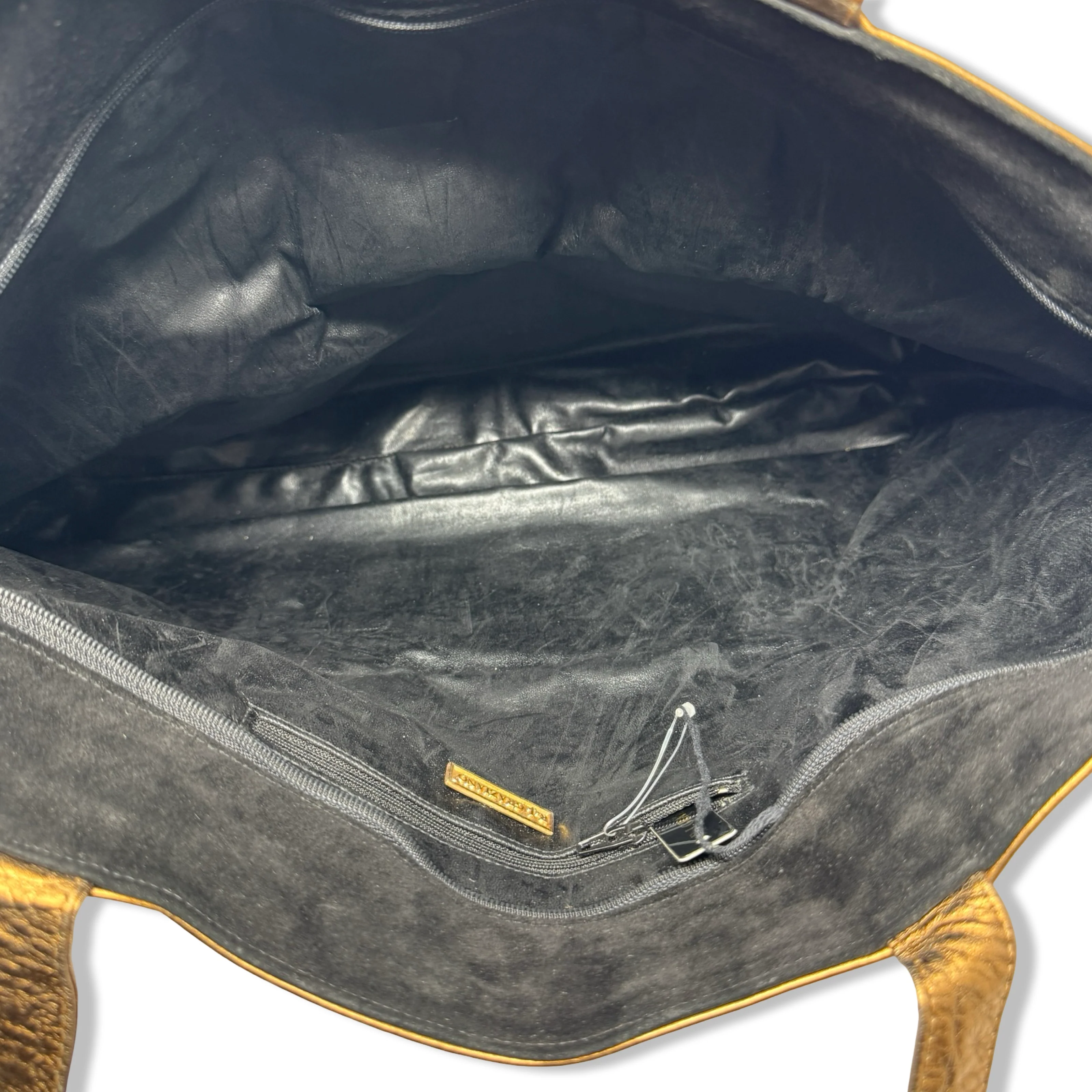Vintage R.J. Graziano Leopard Print Suede Shoulder Bag - Image 6