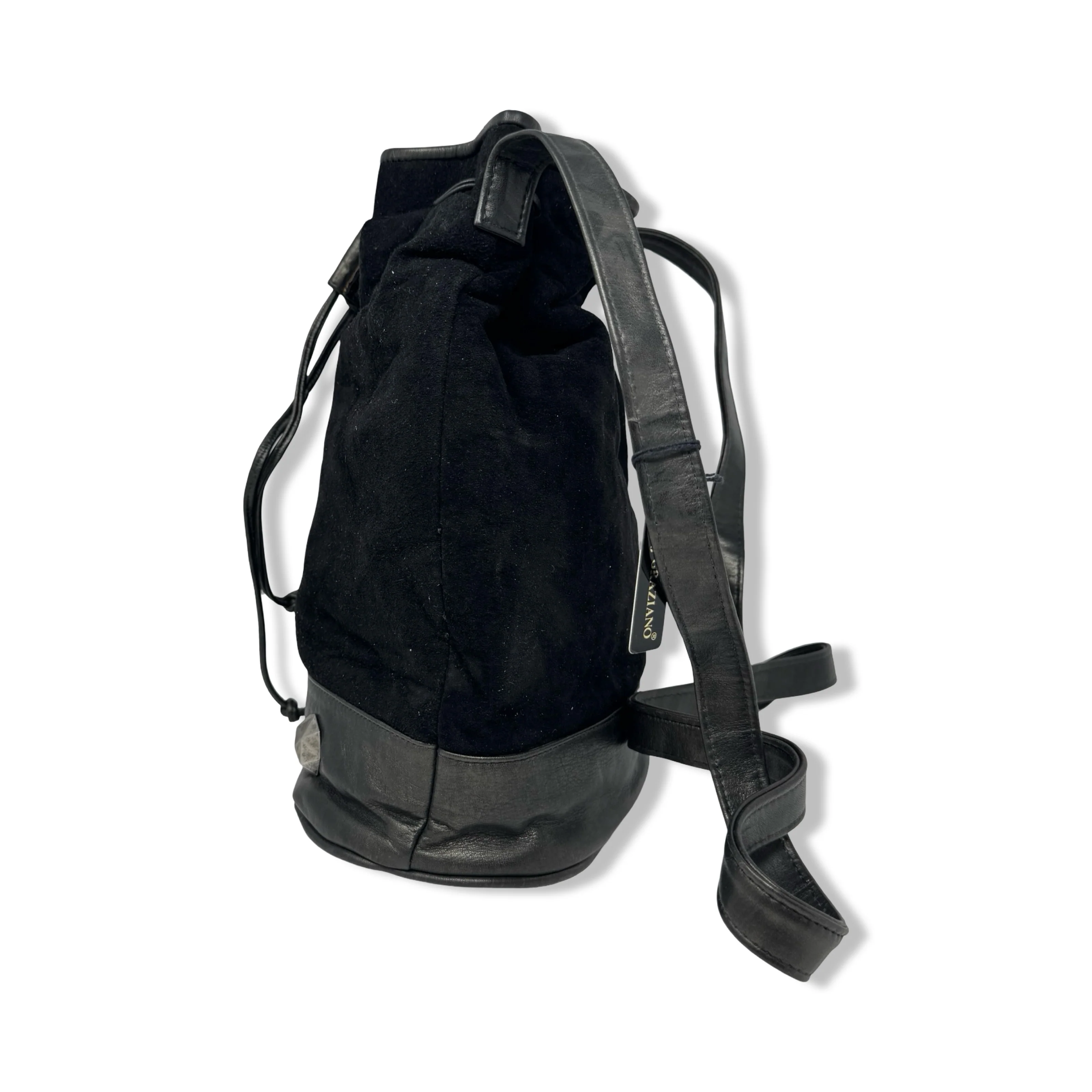 Vintage R.J. Graziano Suede Crossbody Bucket Bag - Image 4