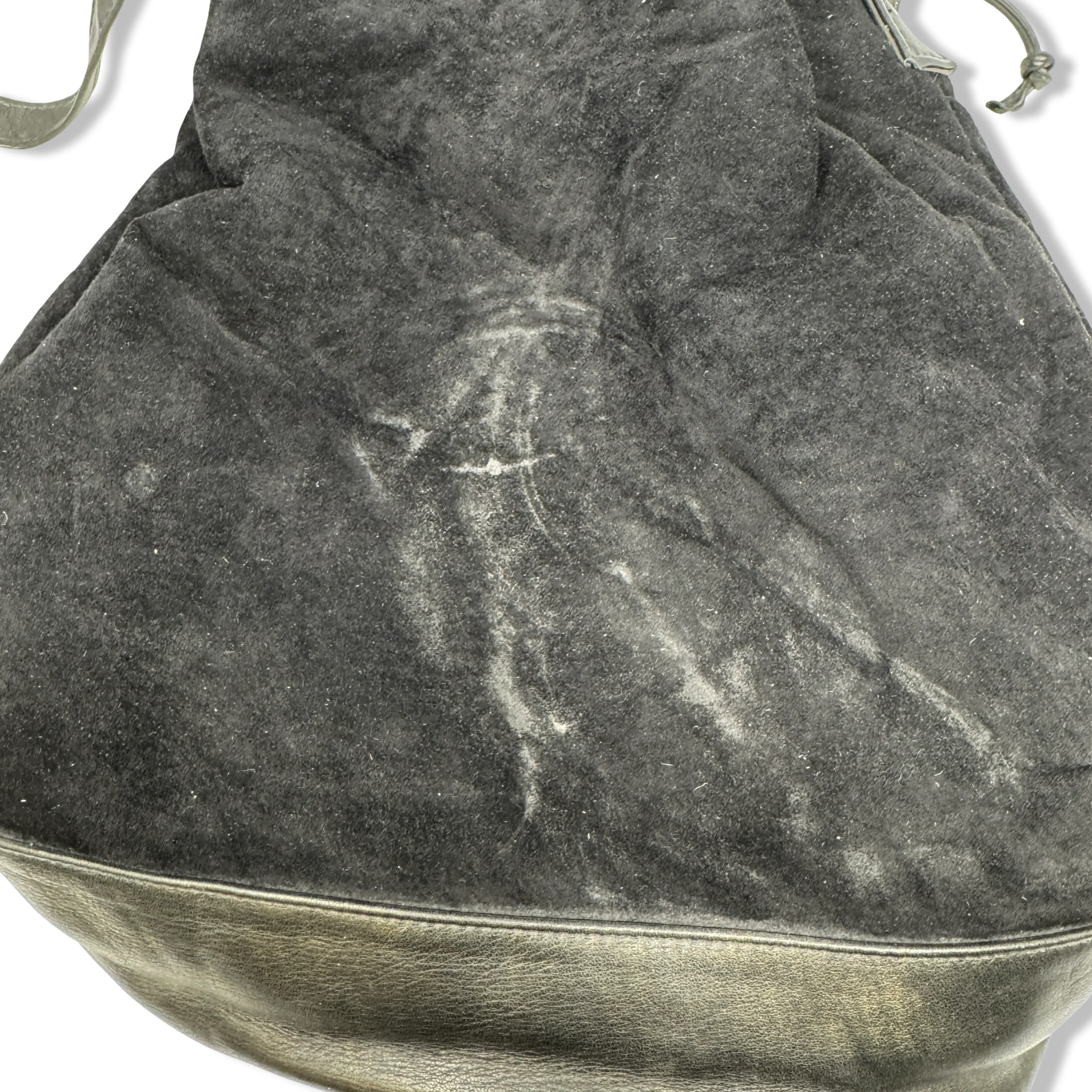 Vintage R.J. Graziano Suede Crossbody Bucket Bag - Image 6