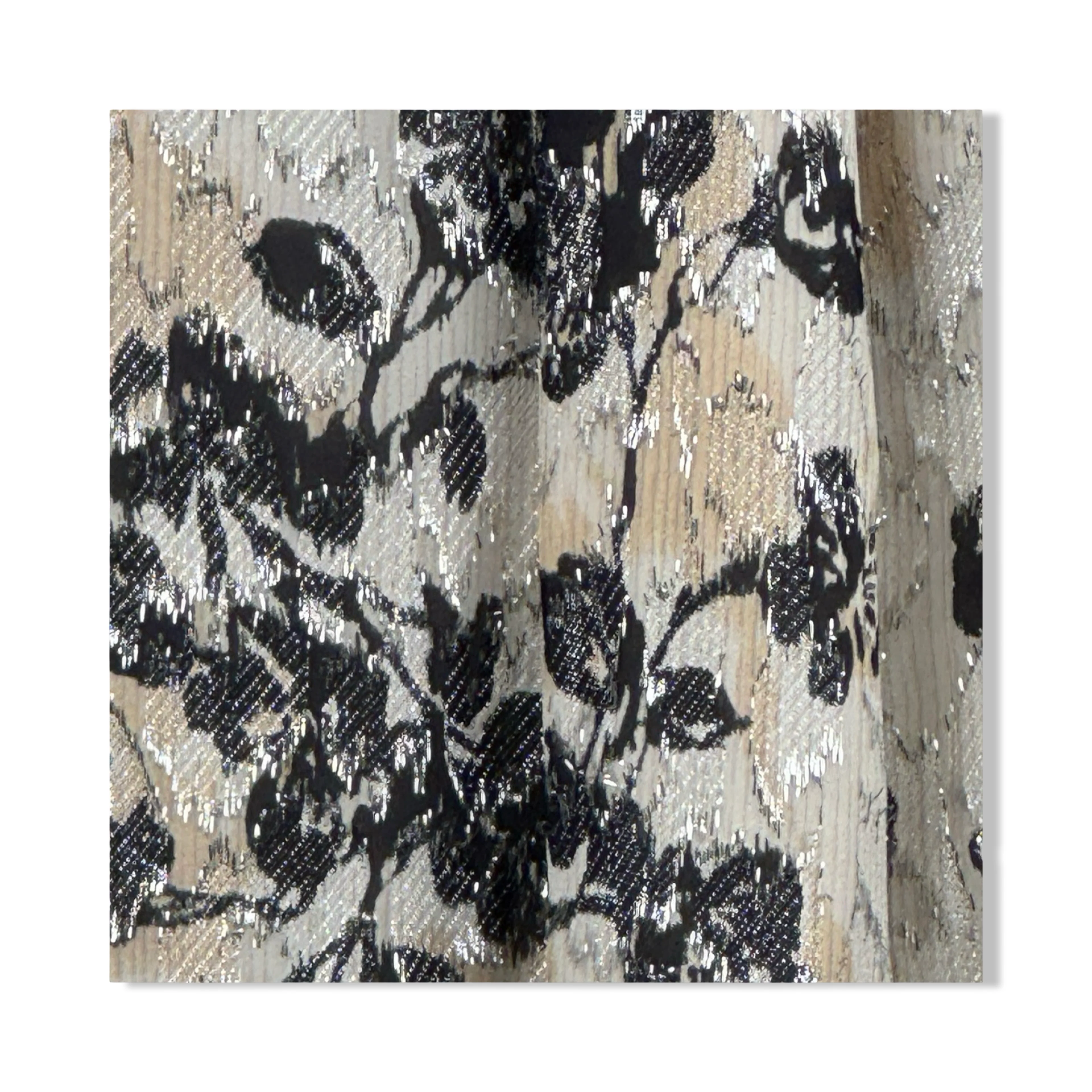 Shoshanna Asymmetric Bow Floral Metallic Gown - Image 3
