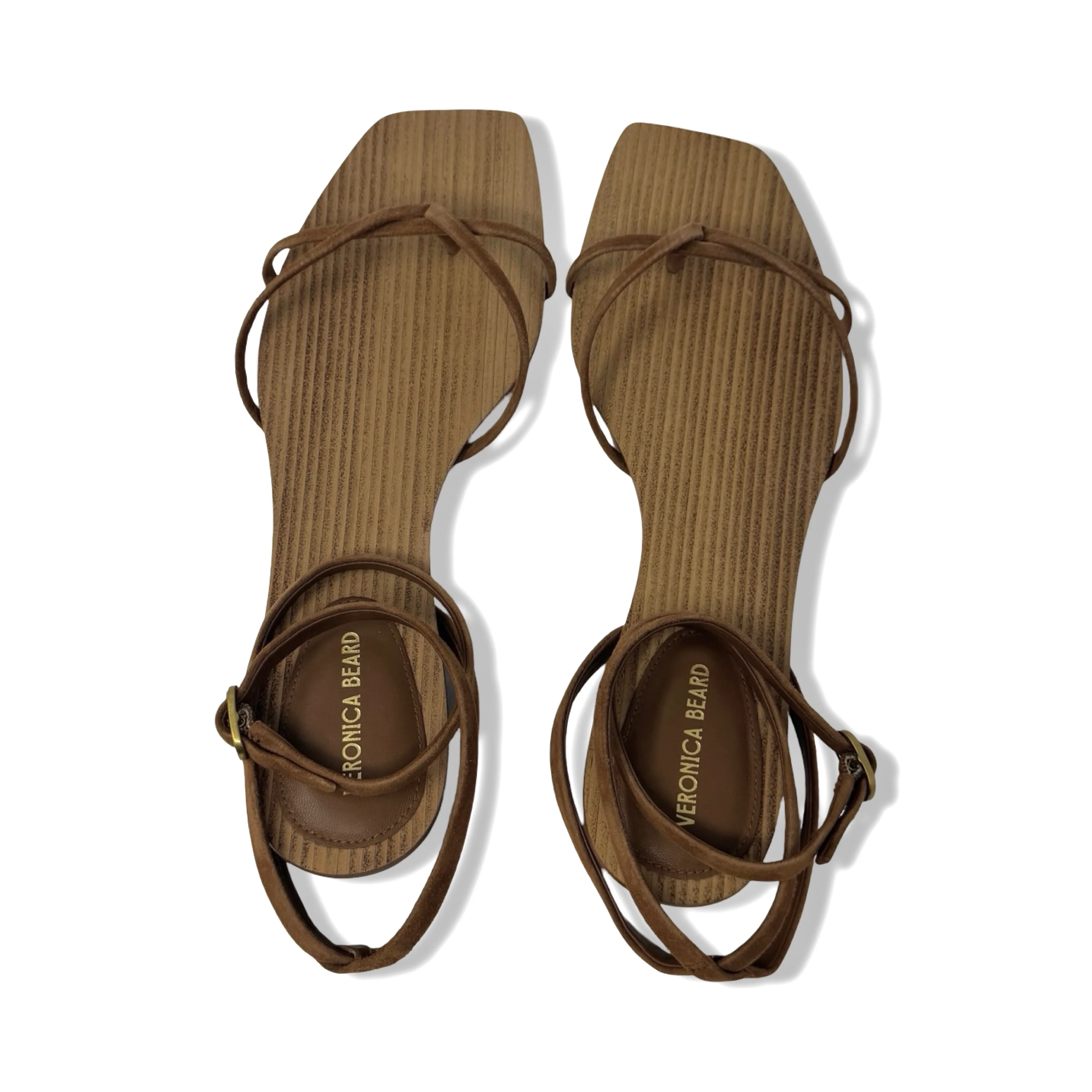 Veronica Beard Allegra Suede Flat Ankle-Strap Sandals - Image 3