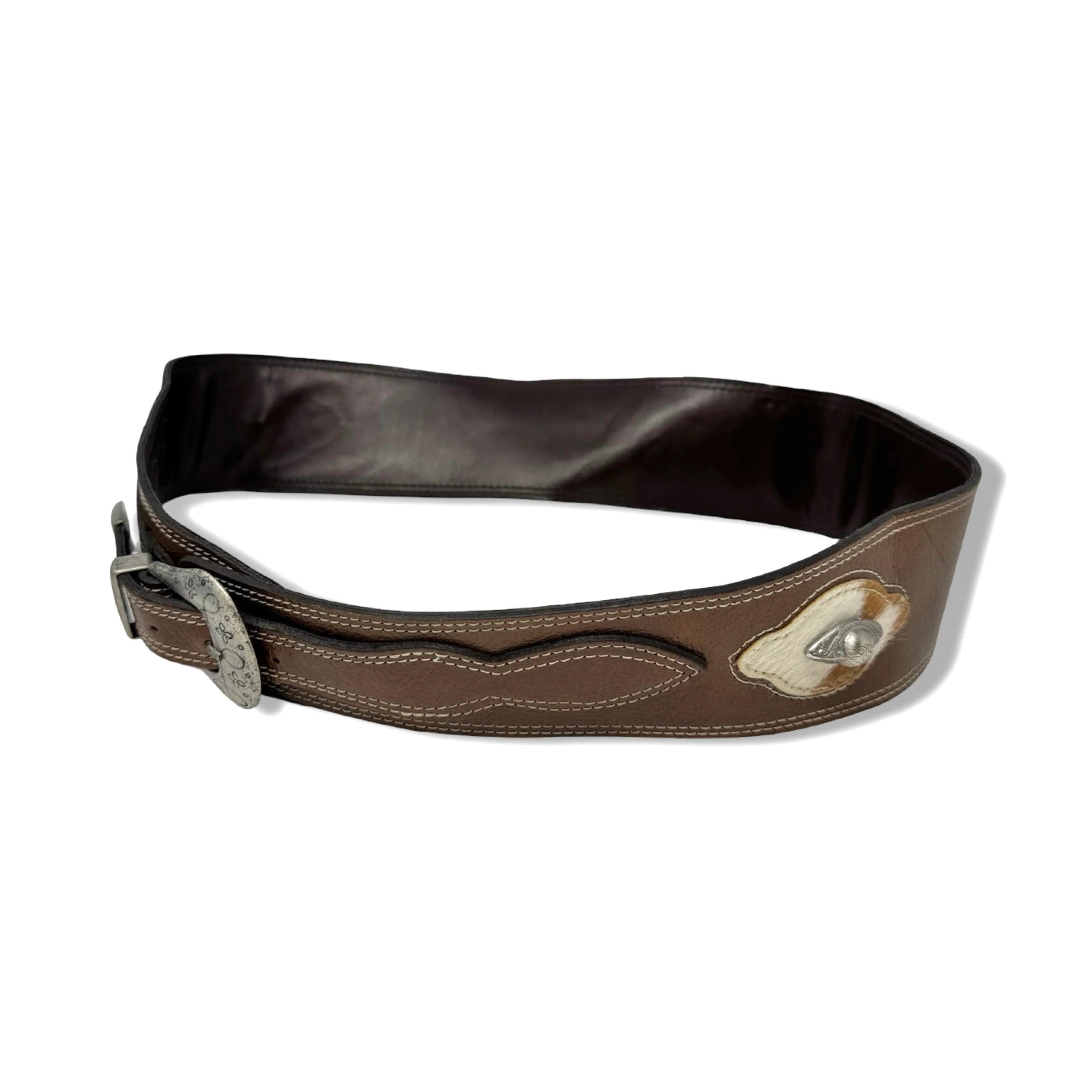 Vintage R.J. Graziano Contrast Stitch Belt - Image 3