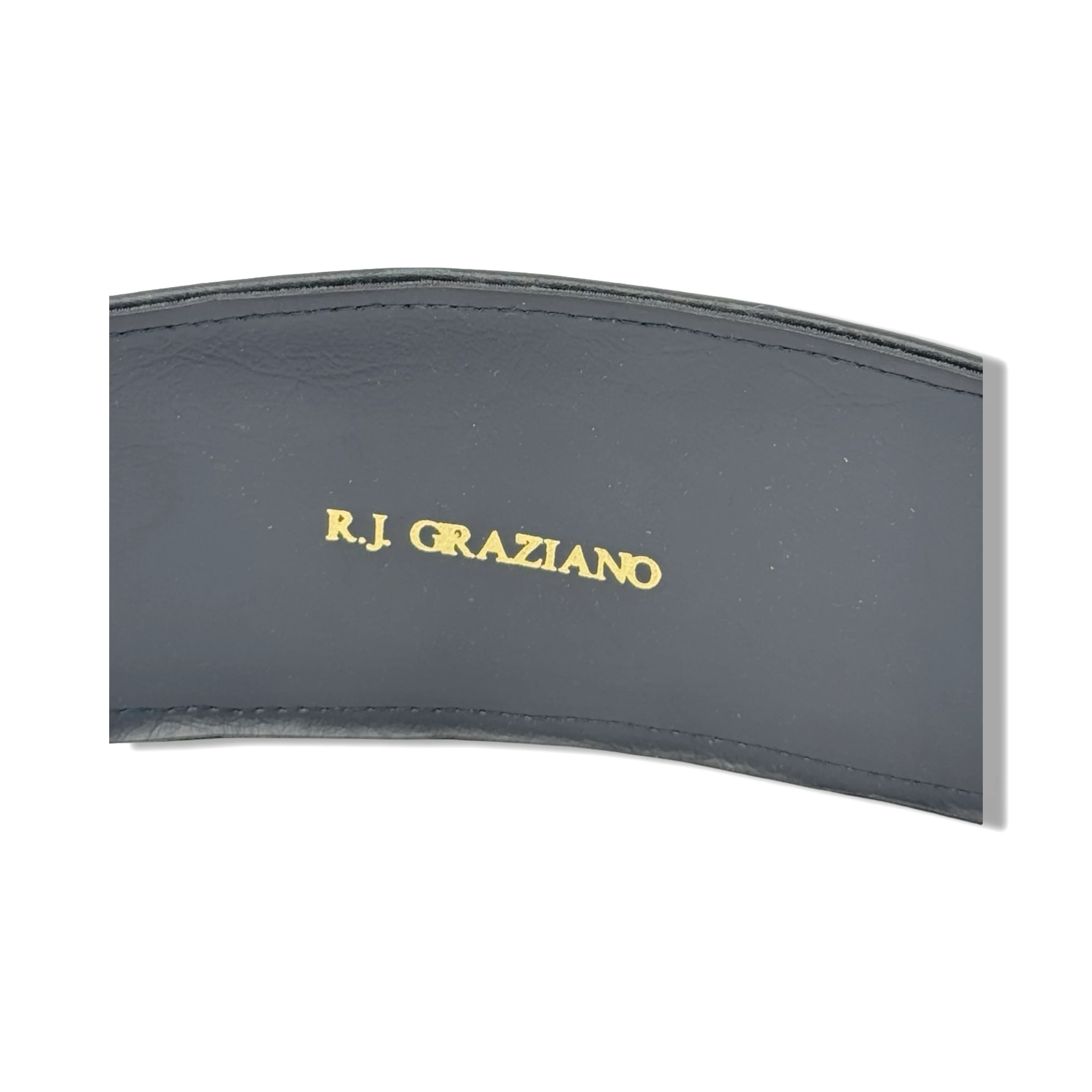 Vintage R.J. Graziano Metallic Suede Patch Belt - Image 4