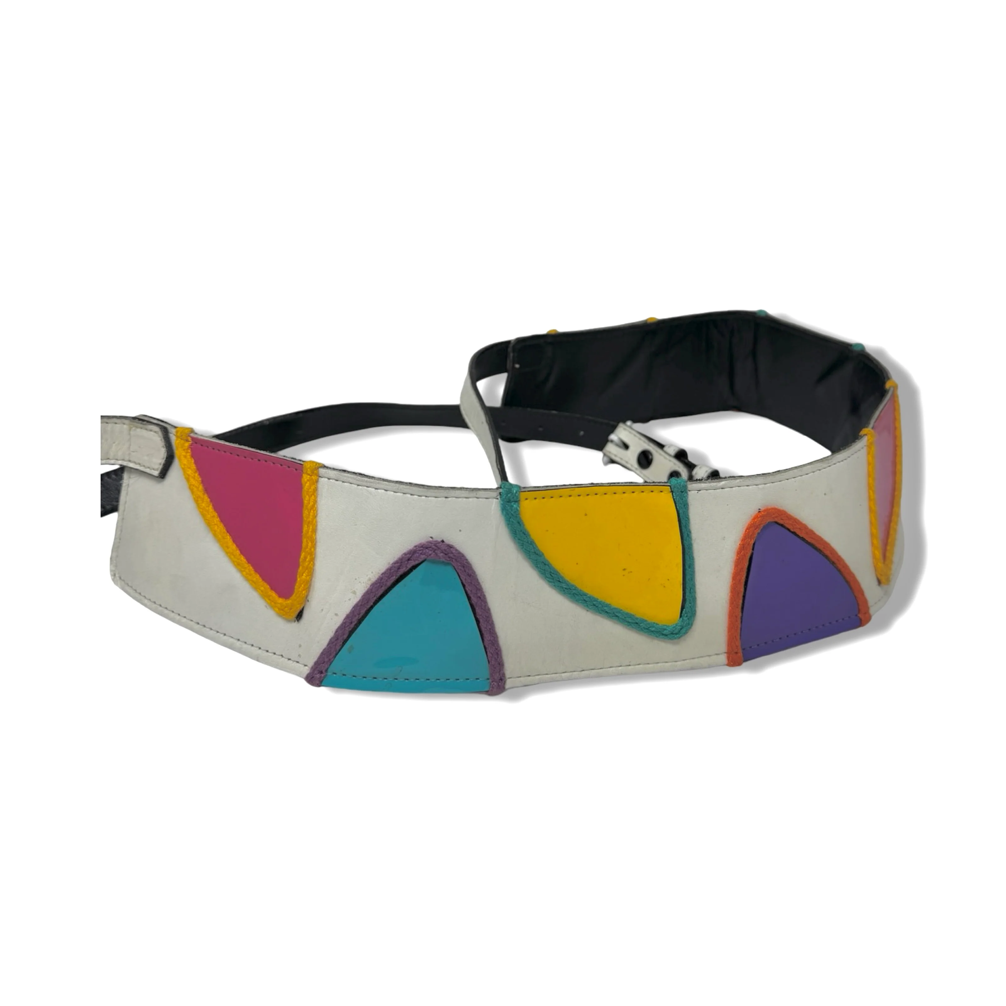 Vintage R.J. Graziano Tropical Wrap Around Leather Belt - Image 5