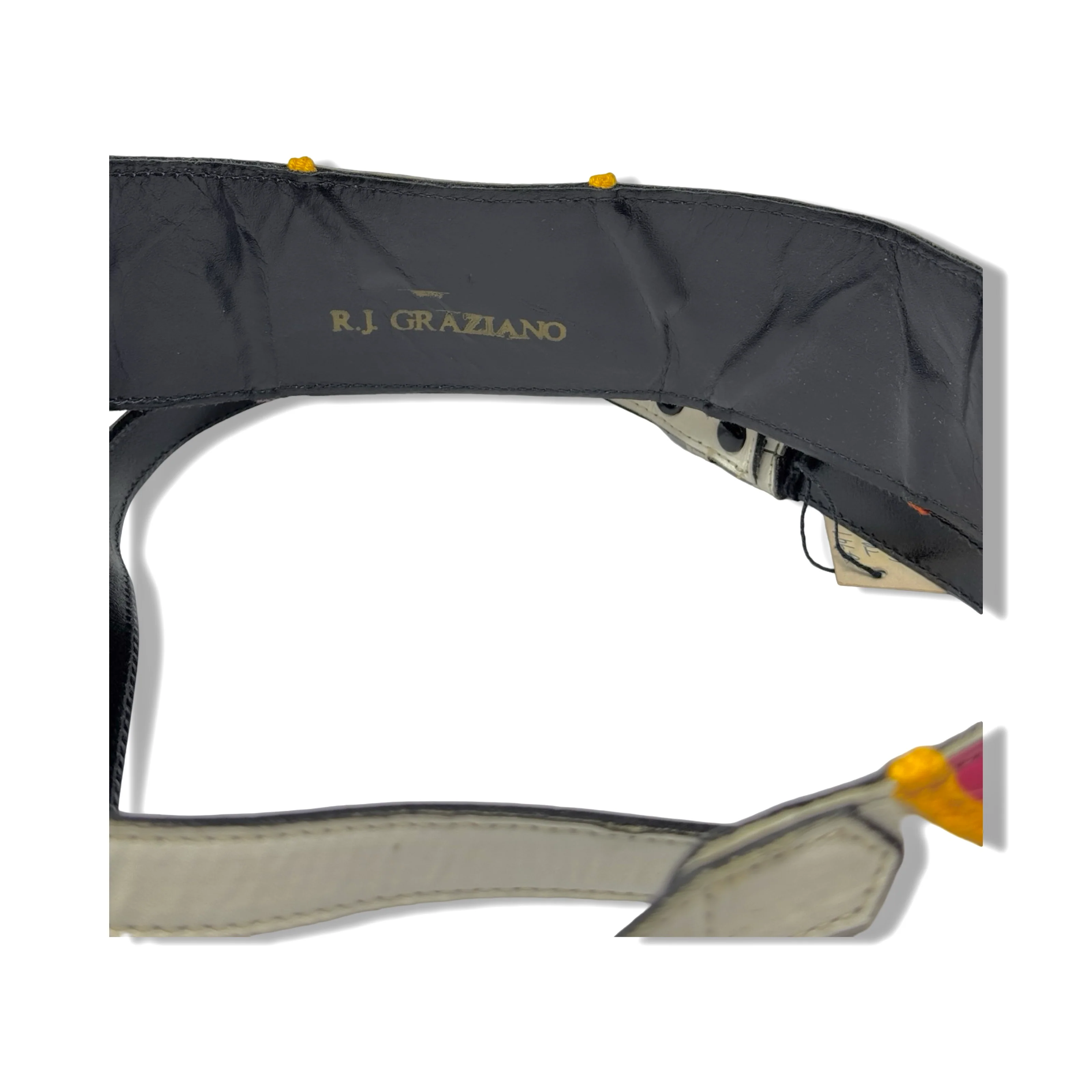 Vintage R.J. Graziano Tropical Wrap Around Leather Belt - Image 6