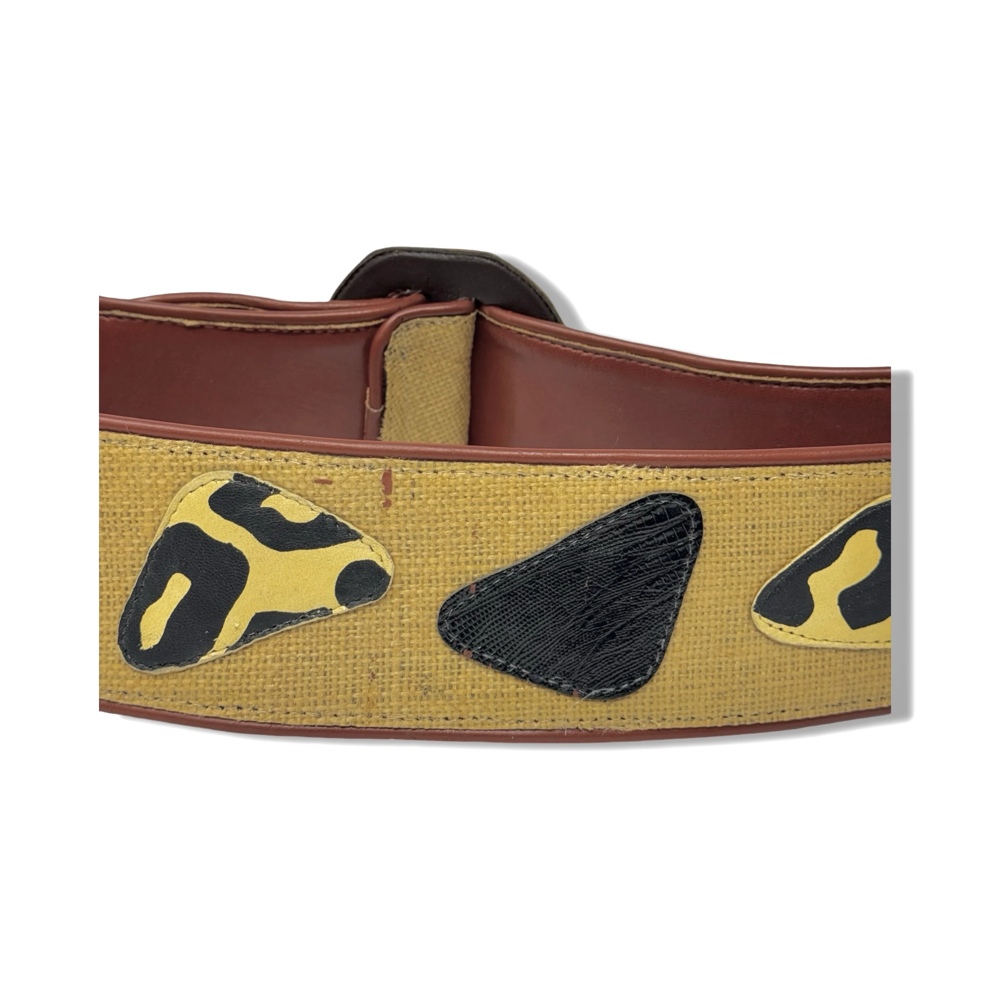 Vintage R.J. Graziano Woven Animal Print Patch Belt - Image 8