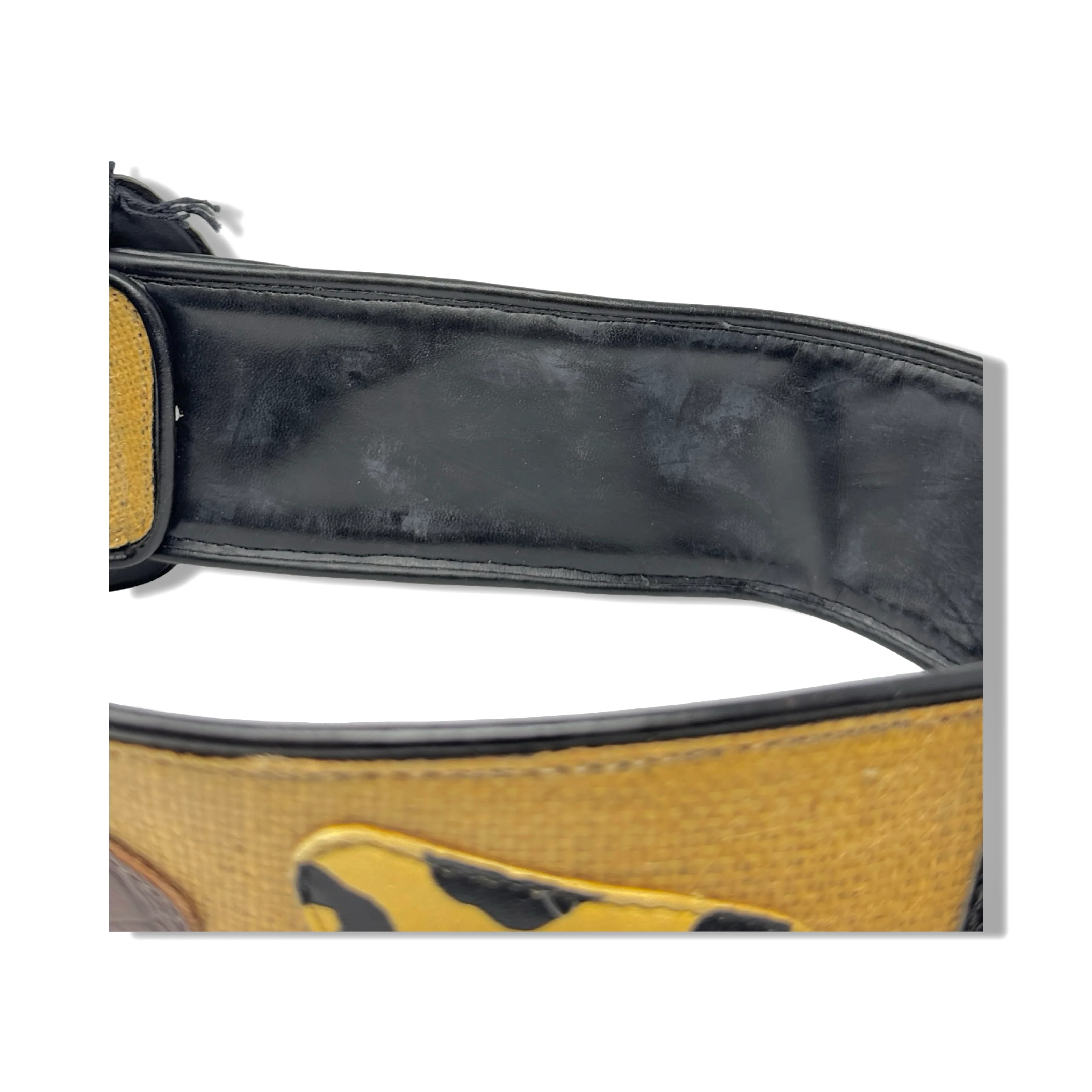 Vintage R.J. Graziano Woven Animal Print Patch Belt - Image 9