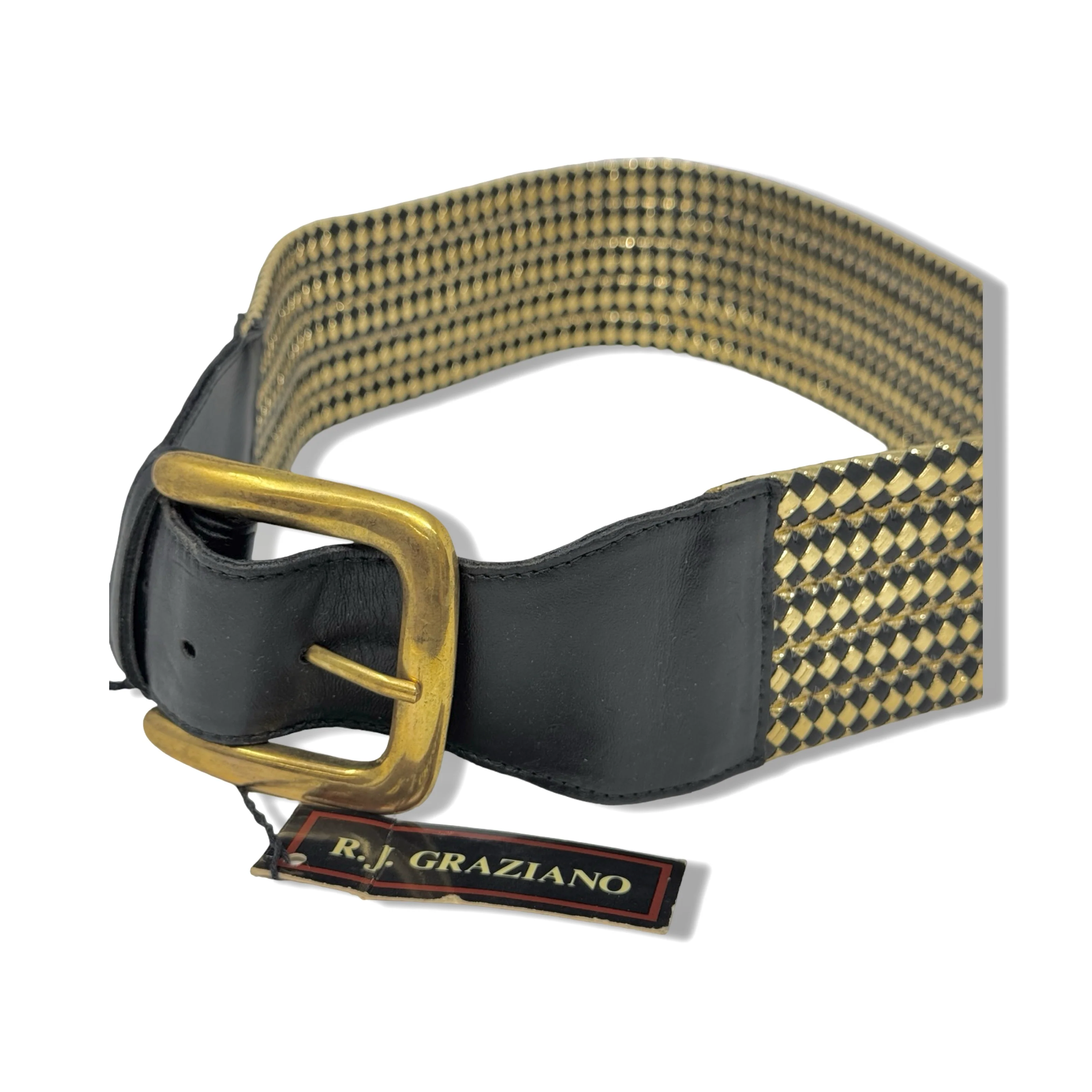 Vintage R.J. Graziano Woven Foil Belt - Image 3